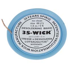 Entlöt-Sauglitze 20Watt 1,5m lang auf Spule,Gr.00,Farbe weiss