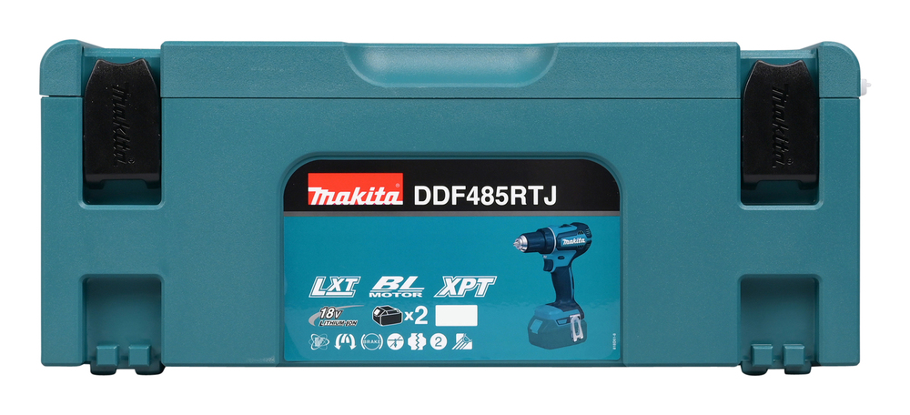 Akku-Bohrschrauber DDF485RTJ 18V/5Ah 13mm,0-1900Umin, 2Akkus, Ladeger.,Koffer