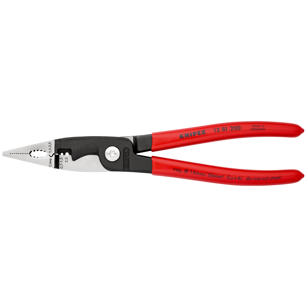 KNIPEX Elektro-Installationszange schwarz atramentiert, poliert