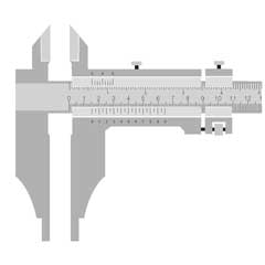 Werkstatt-Messschieber mit Spitzen und Feineinstellung, Nonius 1/20mm