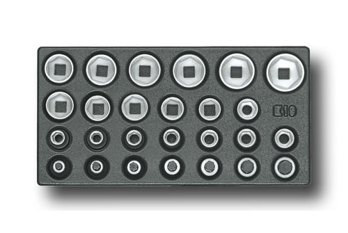 Satz Steckschlüsseleinsätze 1/2", 6-kant, in 1/3 ES-Modul, 1500 ES-19