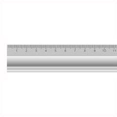 Alu-Maß-Stab DIN866B 1000mm Profil 50x5mm/mm-Teilung,eloxiert