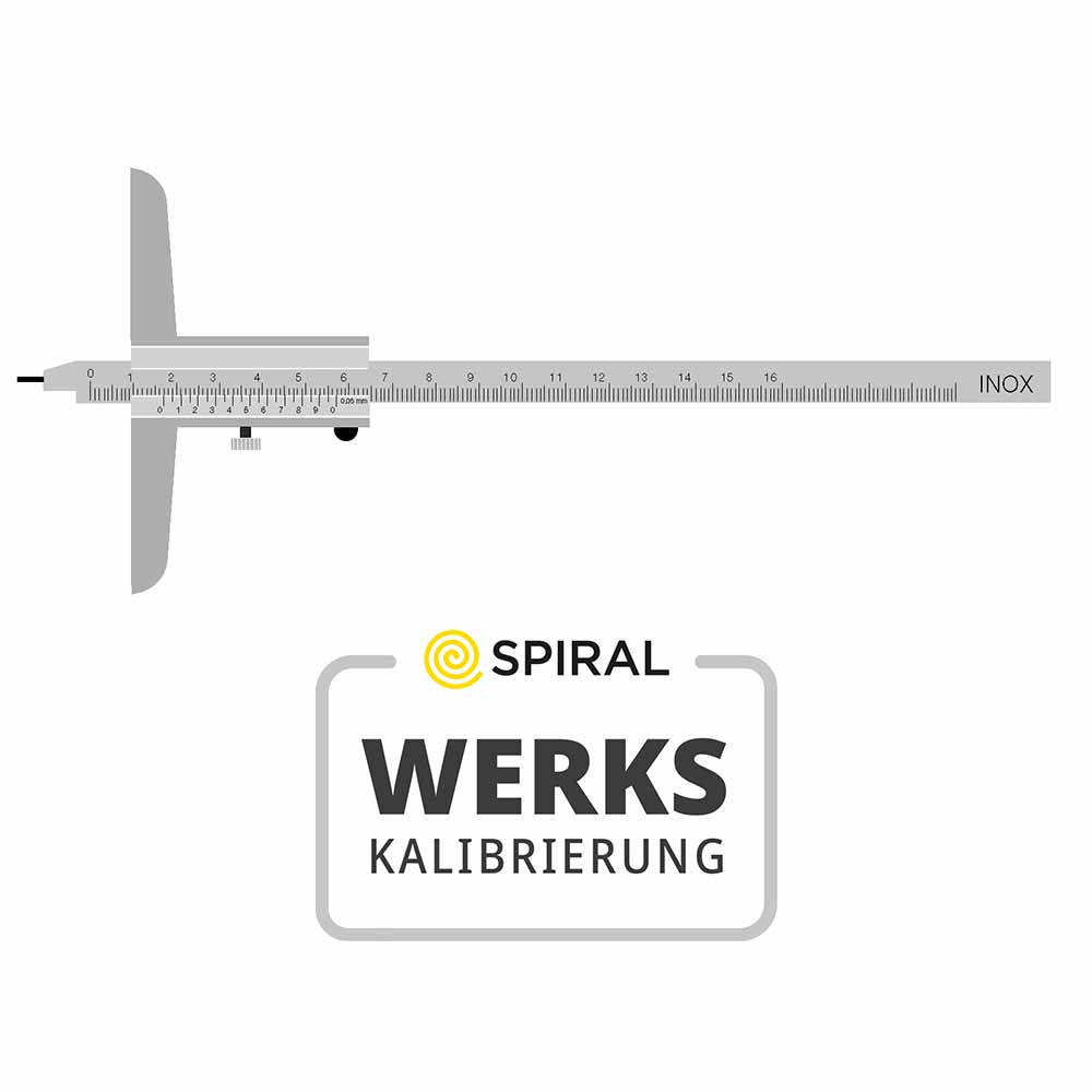 Tiefenmessschieber mit Spitze,200x100mm mit Prüfzertifikat