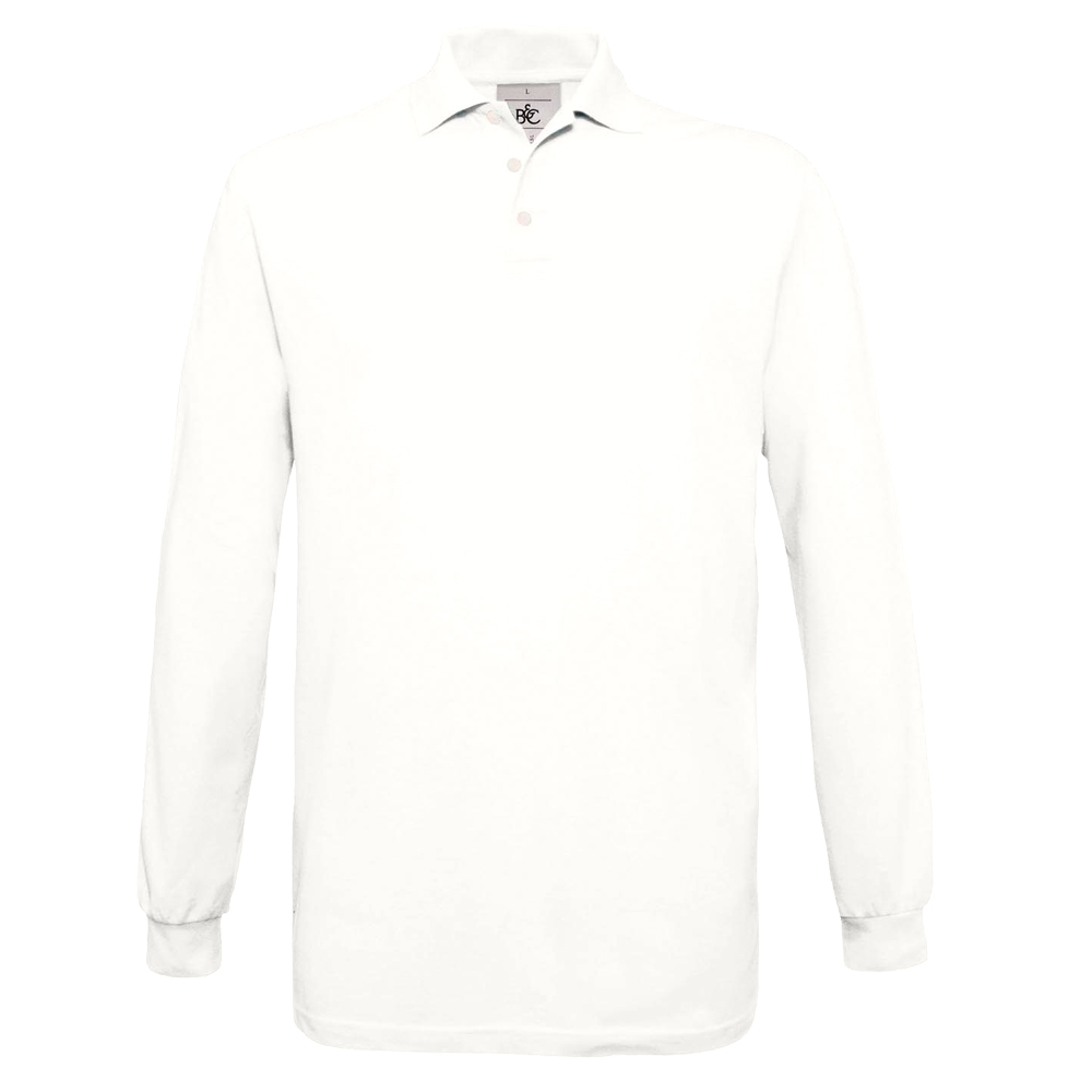 Langarmpolo,, Nr. 50011-117-2XL - Seite: 43, Farbe: weiß, Größe: 2XL