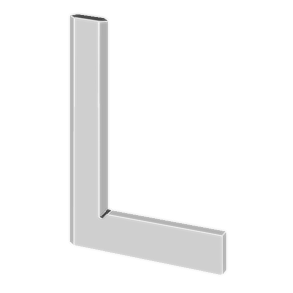 Haarwinkel  INOX / DIN 875/00, Schenkelmaß lang: 50mm, Werks-Kalibrierung:  ---