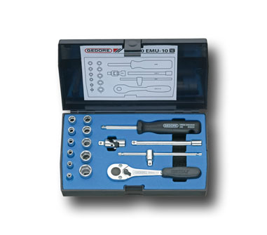 Steckschlüssel-Satz 1/4" 16-tlg 6-kant 4-13 mm, 20 EMU-10