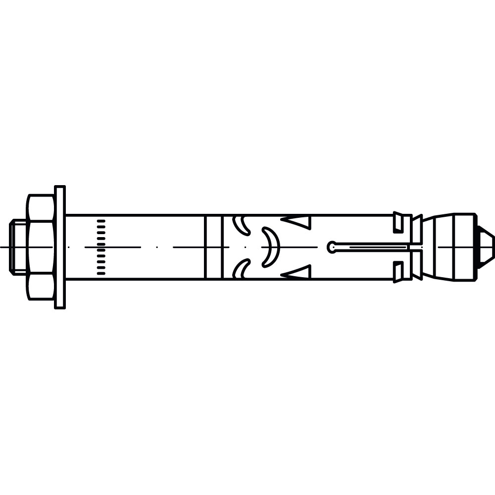FI-Hochleistungsanker FH II B, galvanisch verzinkt, Durchmesser: 18mm, Bohrlochtiefe: 205mm