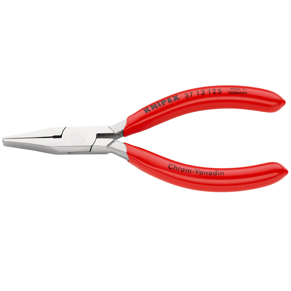 Greifzange 125mm, flache Backen, verchro für Feinmechanik