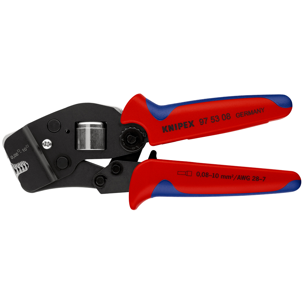 Aderendhülsenpresszange 0,08-10mm²,Front +Seiteneinf.,Selbst-Einstellung