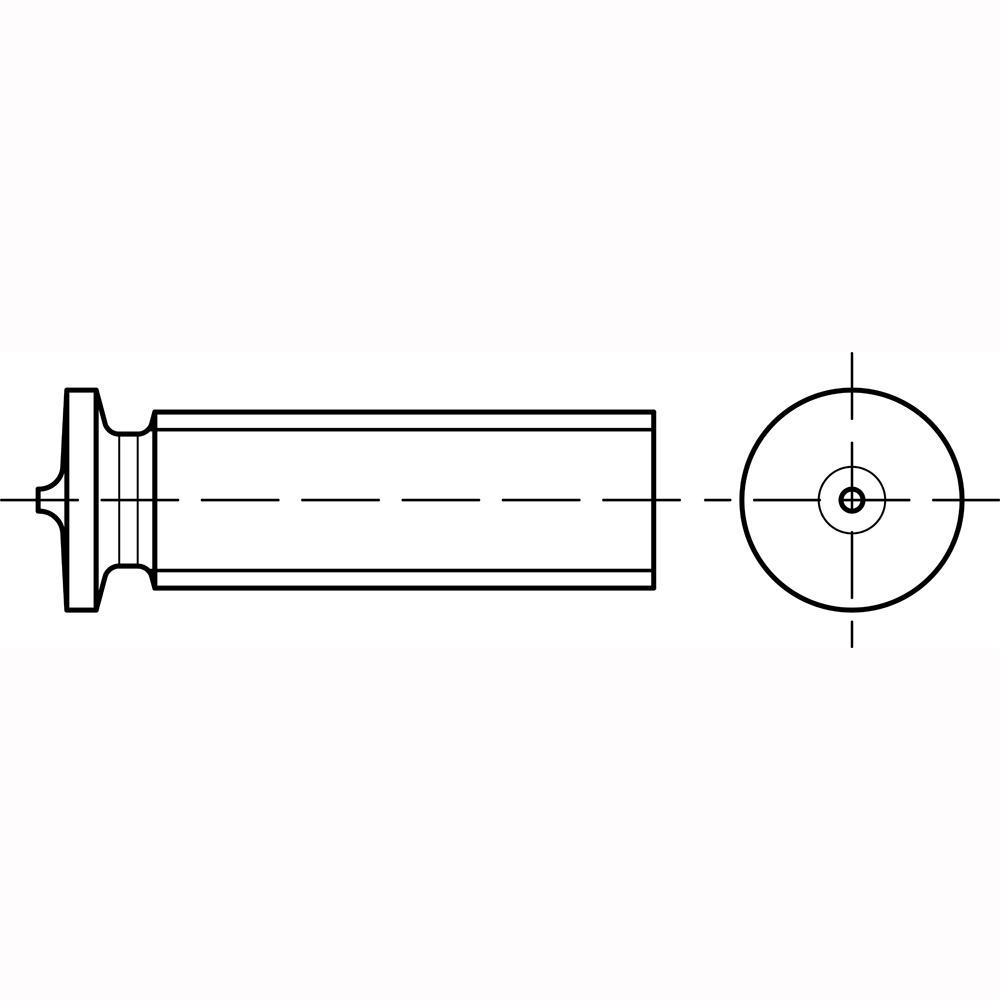 Gewindebolzen ISO 13918 4.8 PT VERKUPFERT