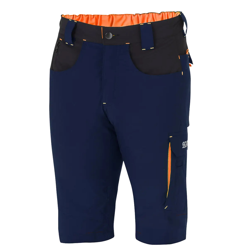 SPARCO Stretch-Bundhose, Größe: 3XL, Farbe: marine/neonorange