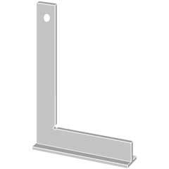 Schlosserwinkel 300x180mm,mit Anschlag verzinkt,Anschlag gezogen