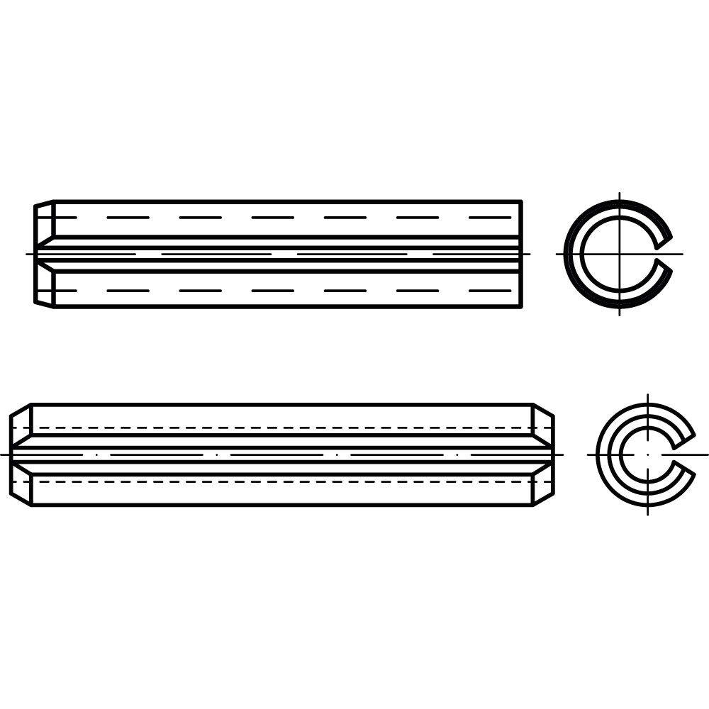 Sortimente Spannstifte DIN 1481 ST BLANK VE=1