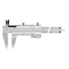 Taschenschiebelehre 200x50mm Nonius 1/50mm 1/1000",Feineinstellung