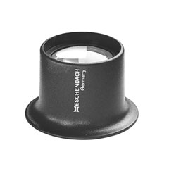 Uhrmacherlupe 5-fach,Kunststoff,Ø25mm bikonvexe Silikatlinse und Lüftungsloch