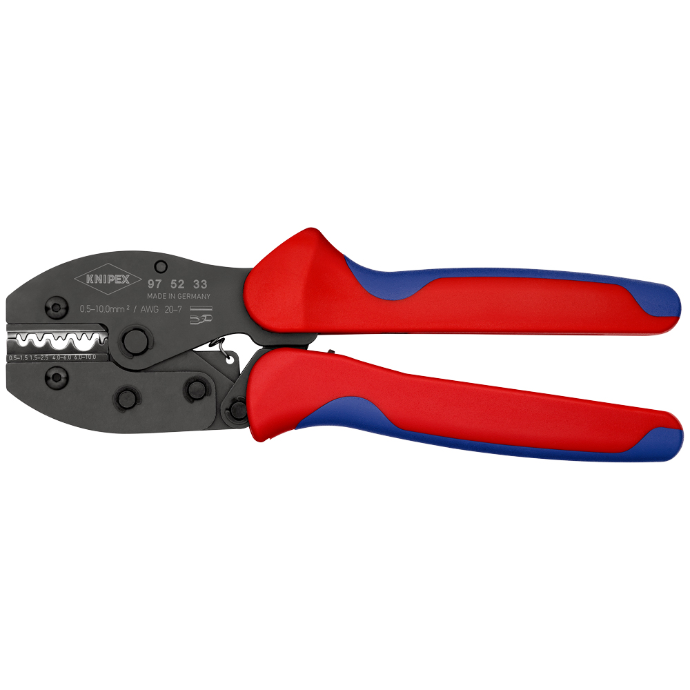 KNIPEX PreciForce® 0,5-10mm² Kabelsch+ Verbin.,brüniert,MK-Hüllen, Crimpz 220mm