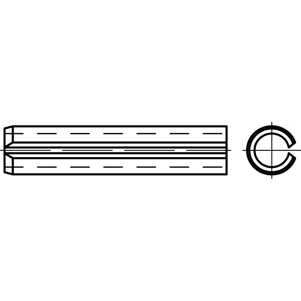 Spannstifte leicht DIN 7346 FEDERSTAHL BLANK UNVEREDELT