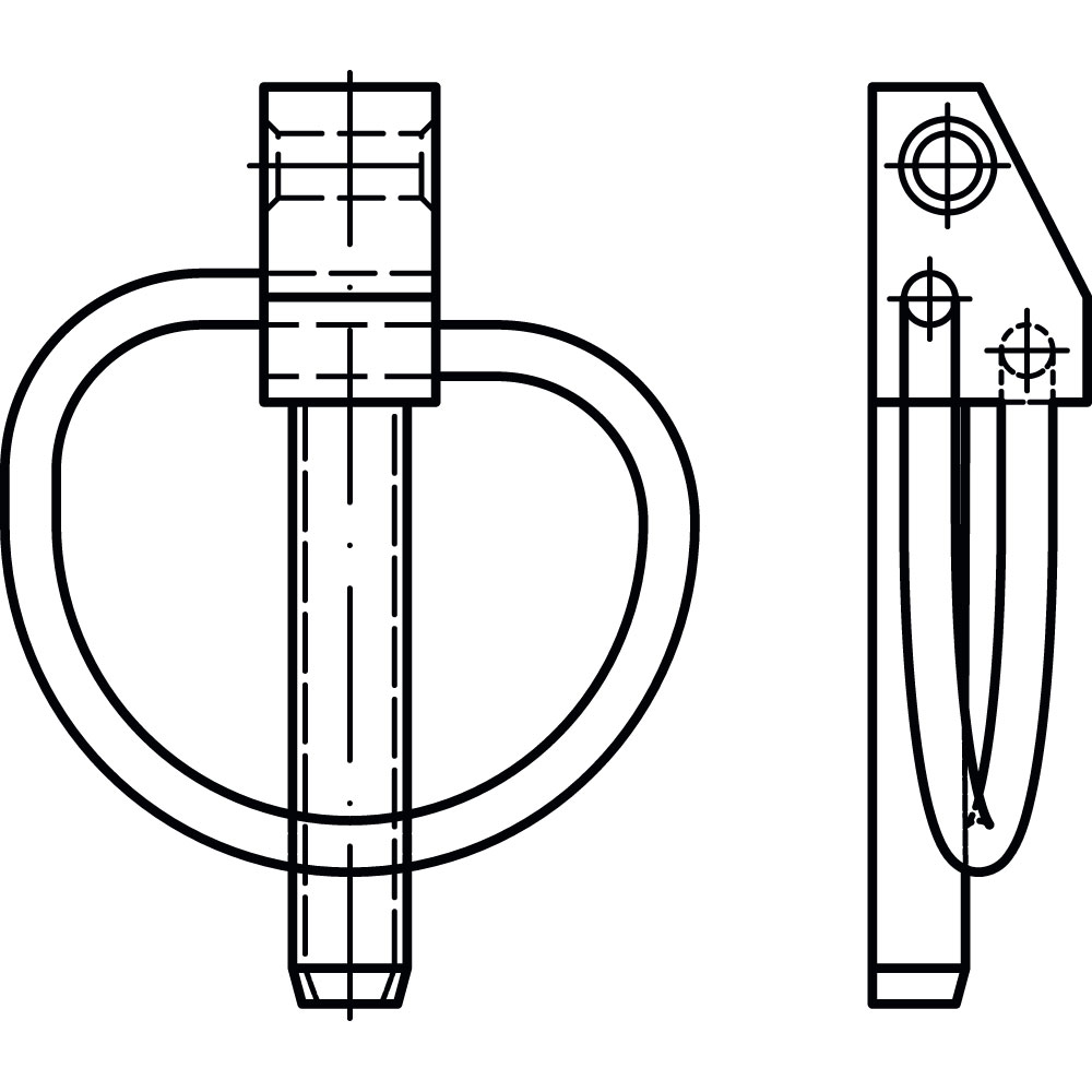 Klappstecker DIN 11023 A2K, GALV. VERZINKT DICKSCHICHTPASSIVIERT, Durchmesser: 5mm, Länge: 32mm