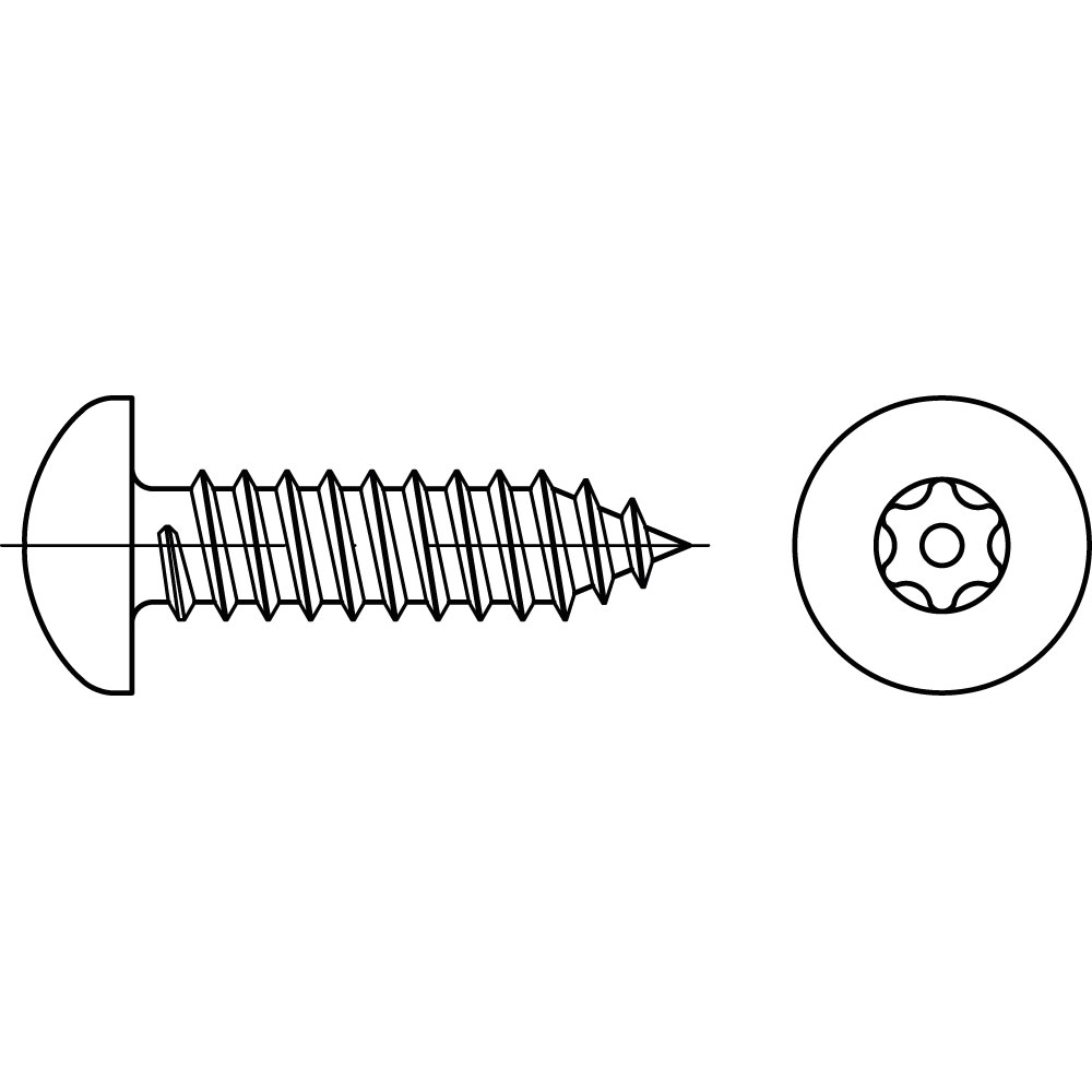 Liko.-Sicherh.Schr.(D7981) PIN-TX A2, rostbeständig, Gewindenenndurchmesser: 3,5mm, Schraubenlänge: 13mm
