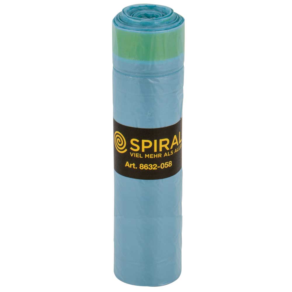 Müllsäcke 120l, blau, 700x1000 m.Zugband 25 Stück/Rolle, 34µm, LDPE