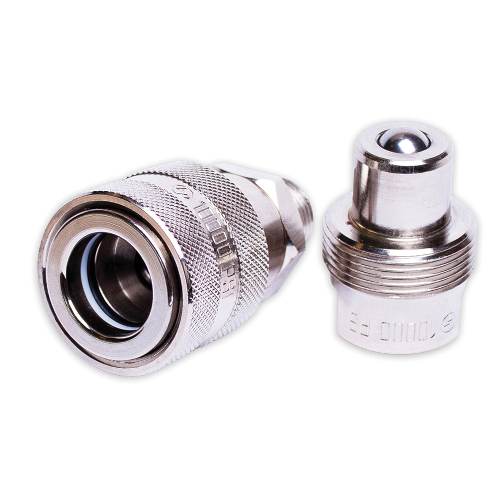 Kuppl. Satz 3/8" NPTF männlich+weiblich nur für Flachzylinder 5112-257