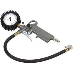 Reifenfüllpistole geeicht 63mm Ø Manometer,Schlauch 400mm