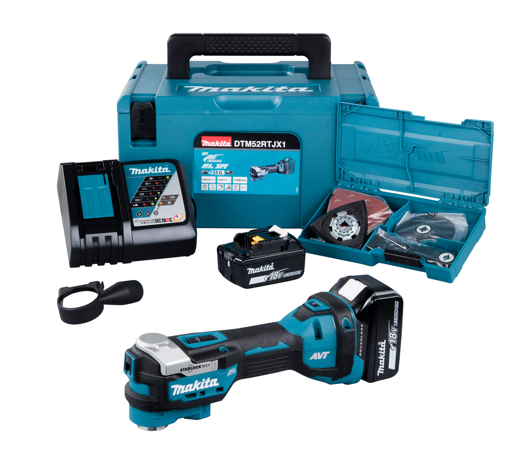 Akku-Multi-Tool MAKITA DTM52RTJX1 18V 2x5Ah Akku,Ladegerät,Koffer u.Zubehör