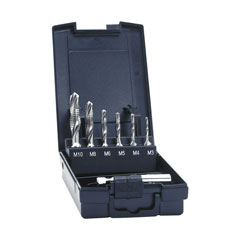 Kombi-Maschinengewindebohrer-Set 7-tlg. M3-10,inkl. 1/4" Antrieb,in Kassette