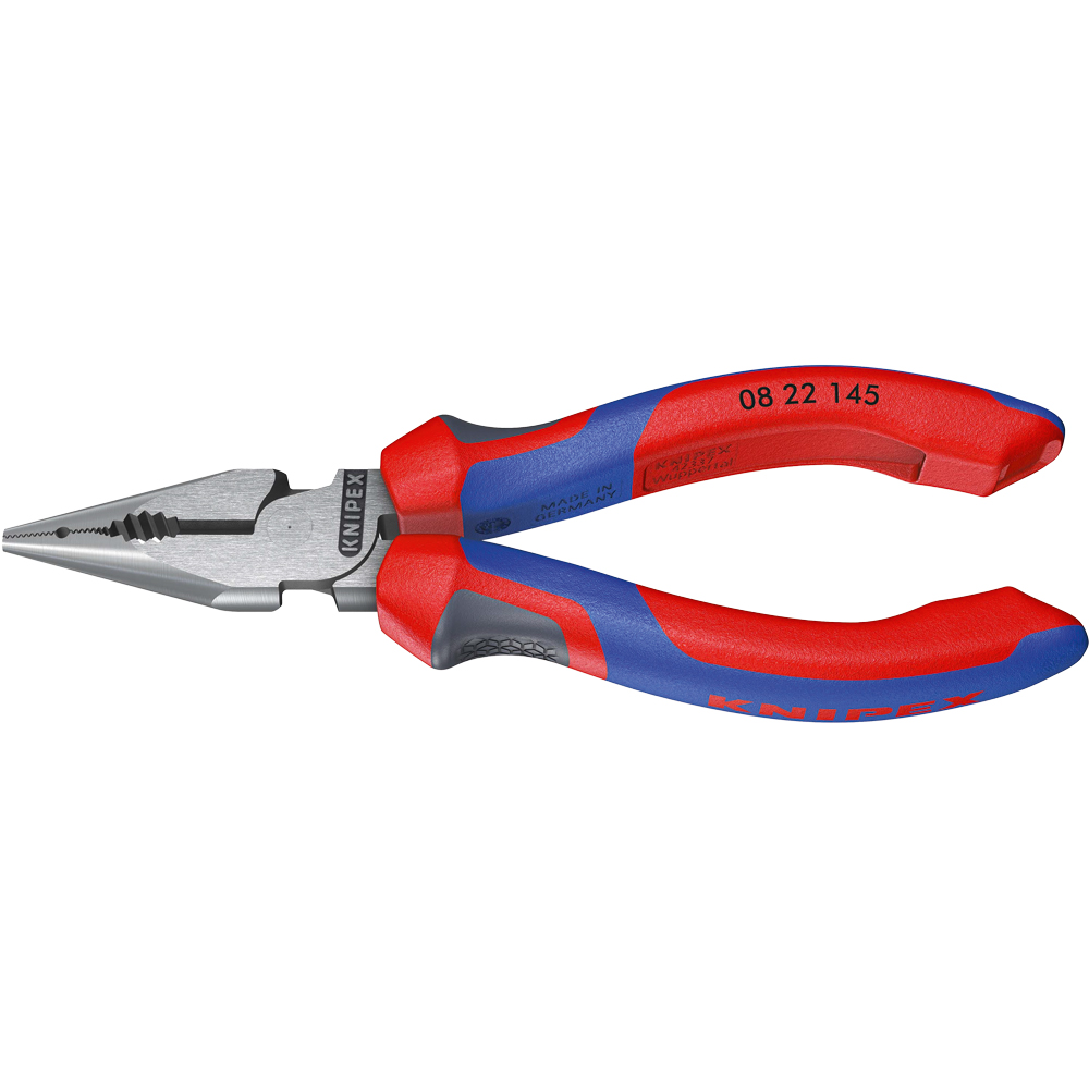 KNIPEX Spitzkombizange 145 mm, MK, atra. schwarz, poliert