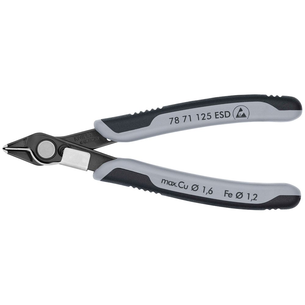 Electronic Super Knips® 125mm, ESD,brün. mit Mehrkomponenten-Hüllen