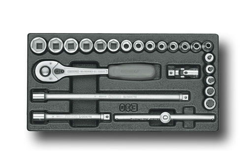 Steckschlüssel-Sortiment 3/8" in 1/3 ES-Modul, 1500 ES-30