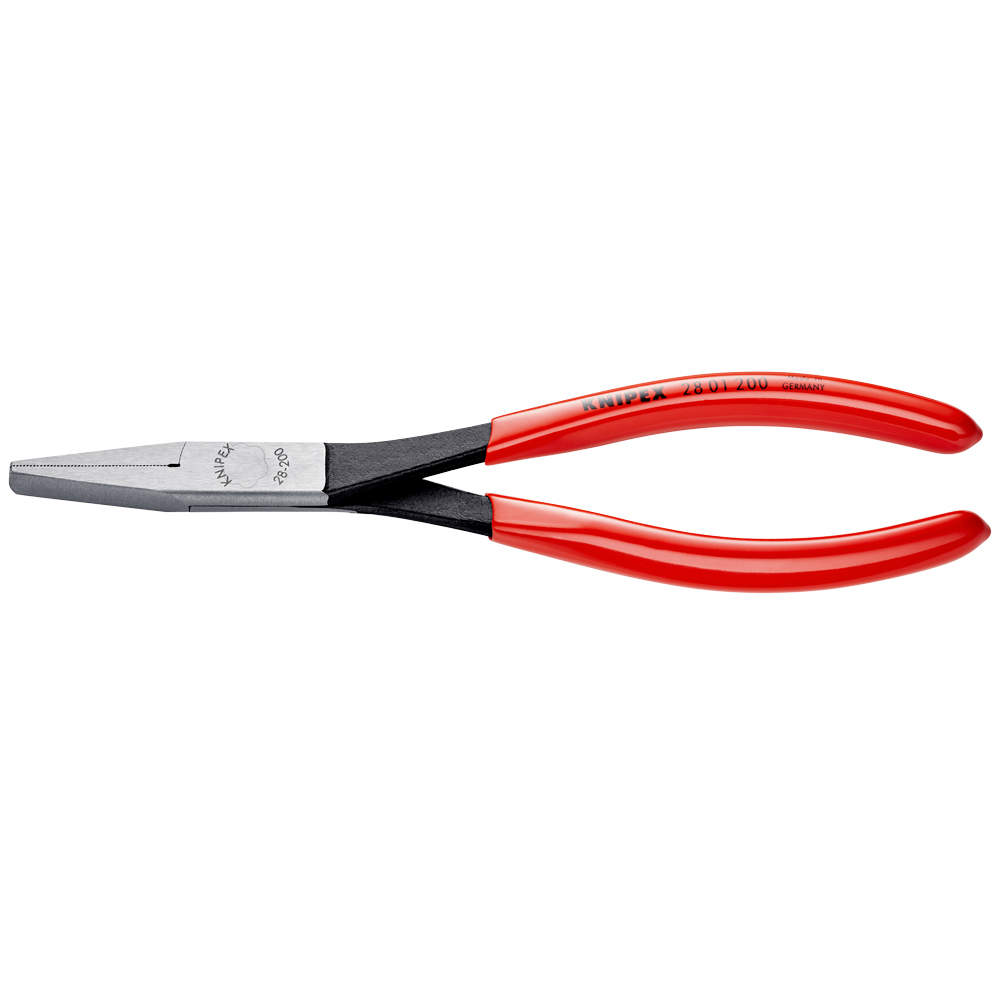 Montierzange 200 mm, flache Backen, schwarz atramentiert, poliert, KNIPEX