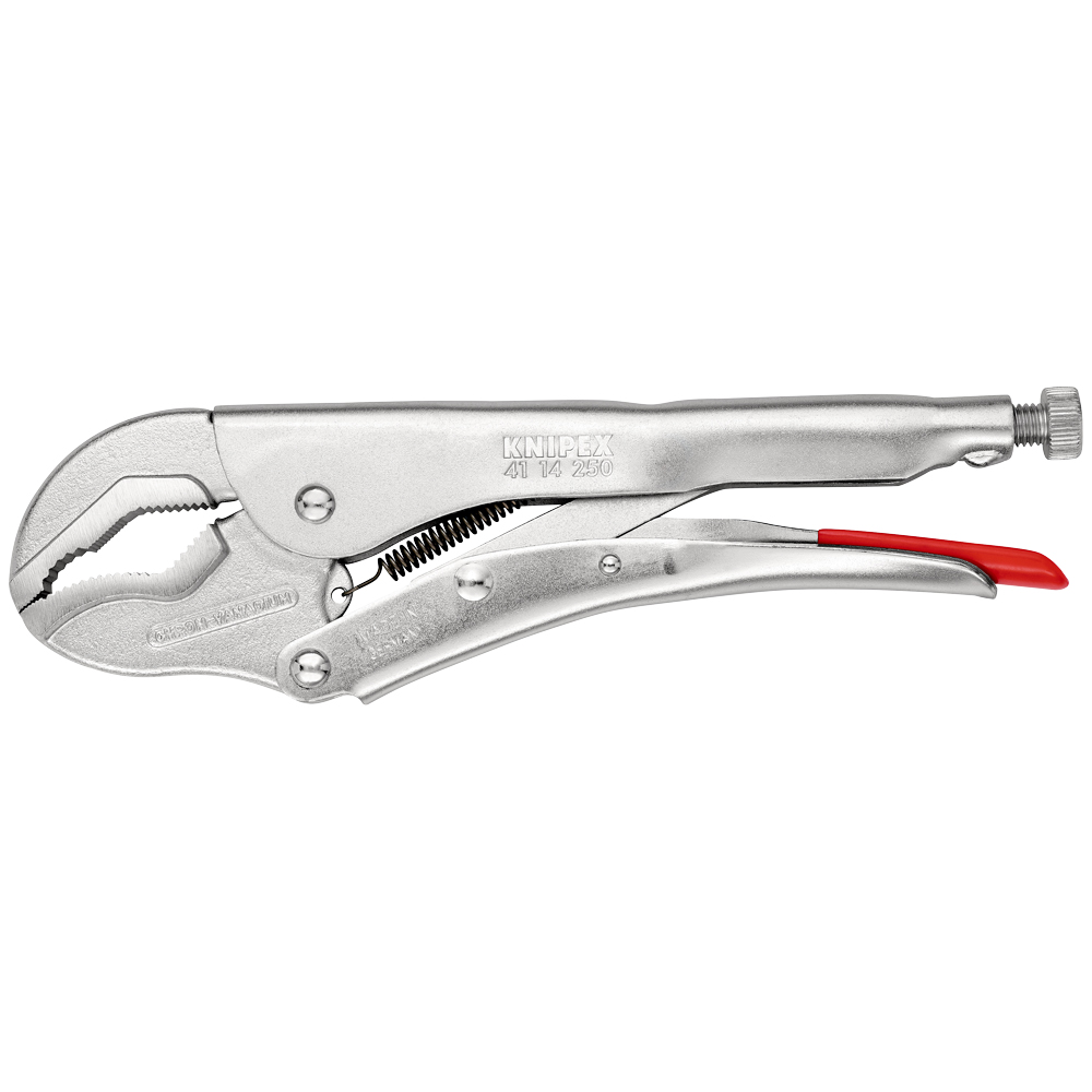 KNIPEX Gripzange 250 mm, Doppelprisma Backen, vernickelt