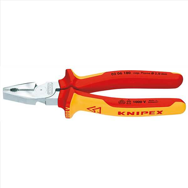 KNIPEX Kraft-Kombizange 180 mm tauchiso. verchromt