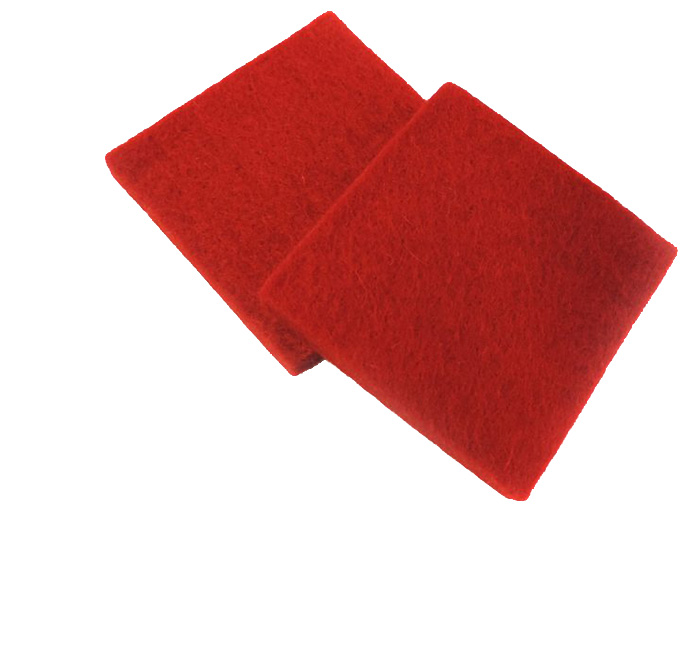 Reinigungs - Filz "ROT", für Stahl, geeignet für: Stahl