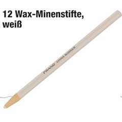 12 Stück Wachs-Minenstift, Farbe: weiß
