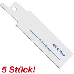 5 Stück Stichsägeblatt 100/ZT=1mm Bimetall,für Reciprosägen
