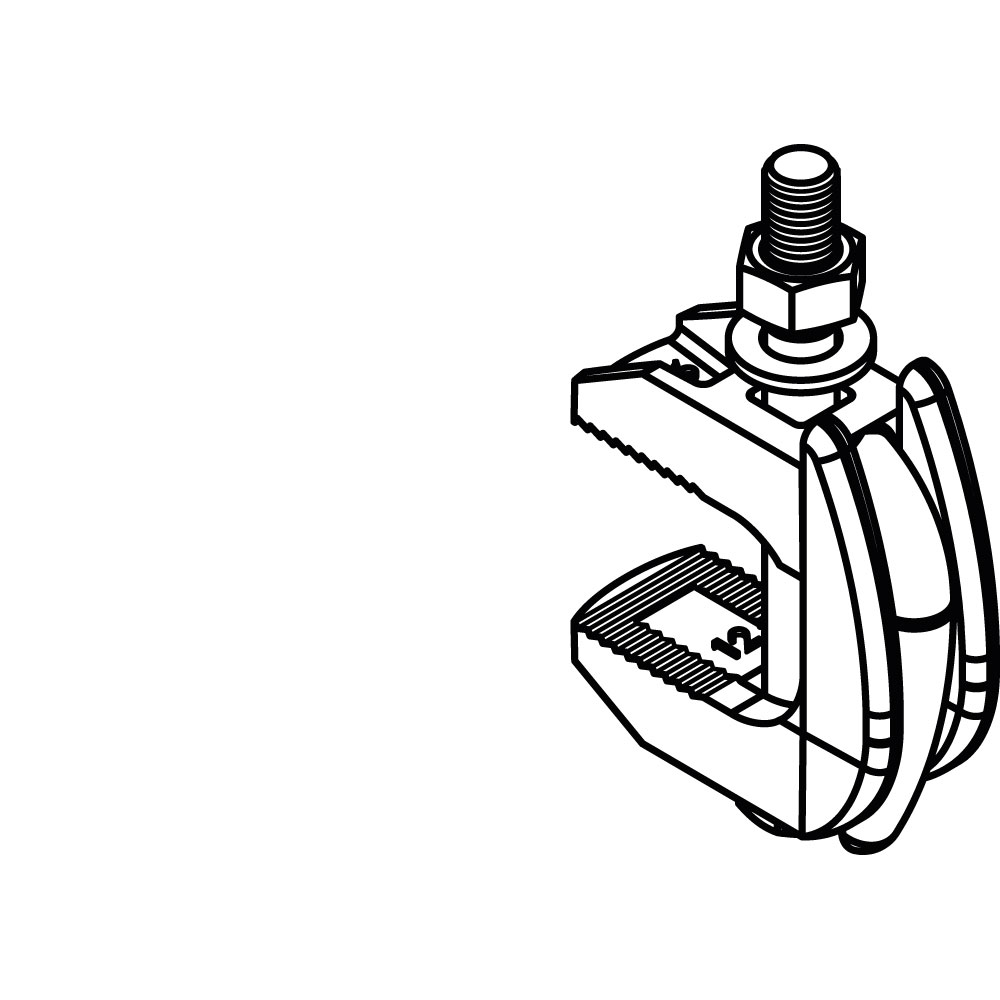 LINDAPTER-Klemmen TZN GT F 9, feuerverzinkt, Dimension: 10mm