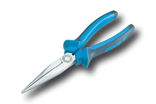 Flachrundzange 140 mm, 2-Komponentengriff, 8132-140 JC