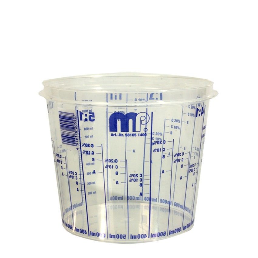 Mischbecher zur Lackvorbereitung, skaliert, antistatisch, Mat. PP, Inhalt: 350ml