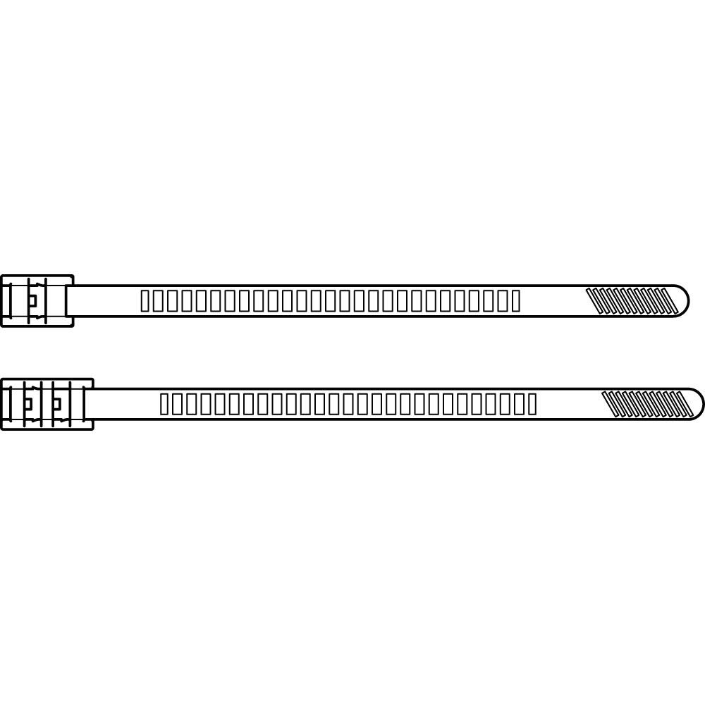 Flachprofilkabelbinder Robusto PA 11 SCHWARZ KUNSTSTOFF