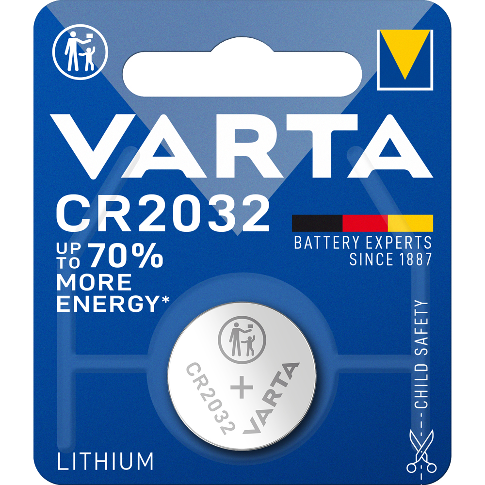 Knopfzelle Lithium,CR2032/3V/220 mAh 20x3,2mm,für Uhren,PC,usw.