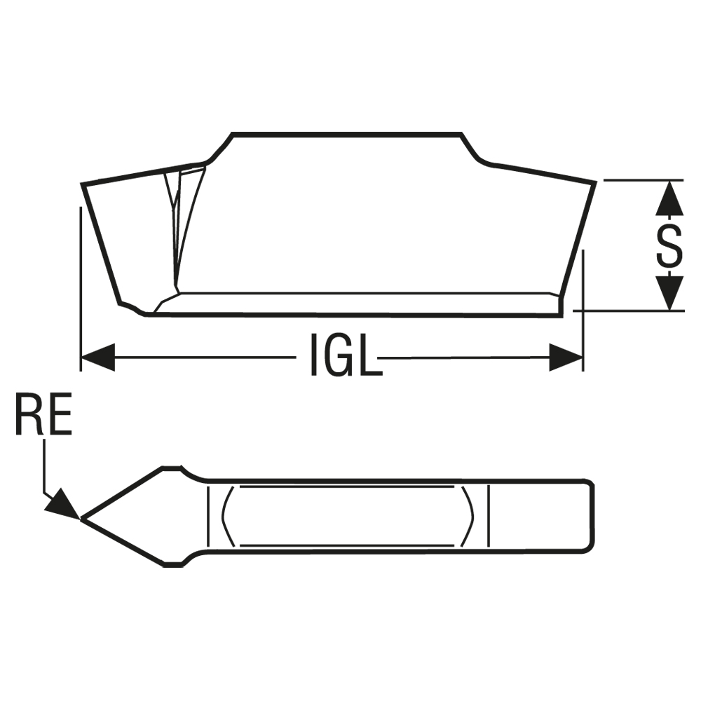 10 Stück MDT- LCGN1603-A55-CP500 Gewindeplatte 55° für Stg: 48 - 16