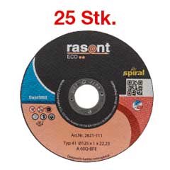 25 Stk.Trennscheiben RASANT ECO 125x2mm A30Q-BFE,für Stahl/Inox,extra dünn