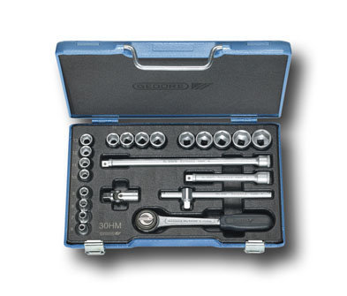 Steckschlüssel-Satz 3/8" 22-tlg 6-kant 6-22 mm, 30 HMU-3