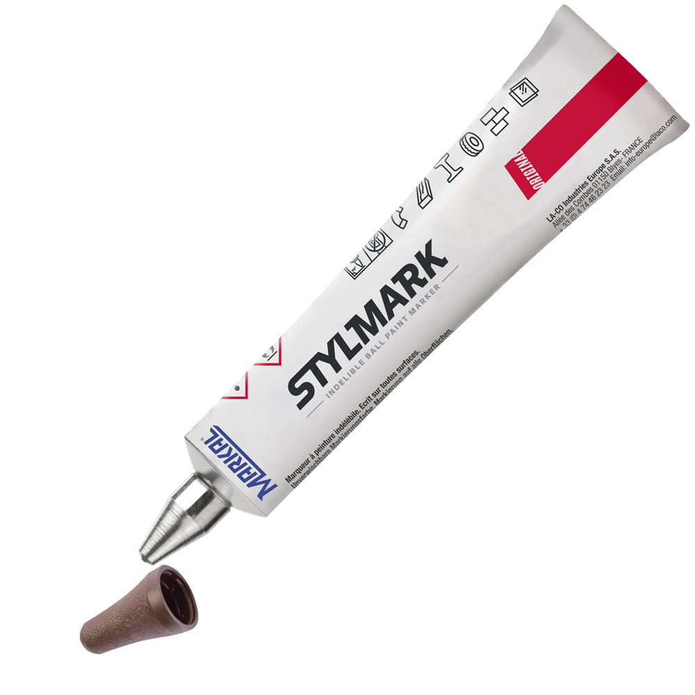 Markiertube QUICK 3mm Markierfarbe, für sämtliche Materialien, Strichstärke: 3 mm, Schreibfarbe von Schreibgeräten: braun