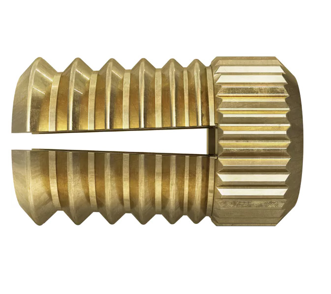 Messingdübel  PA 4, für Gewindeschrauben, max. Durchmesser der Schraube: 10mm, Schraubenlänge: 25mm