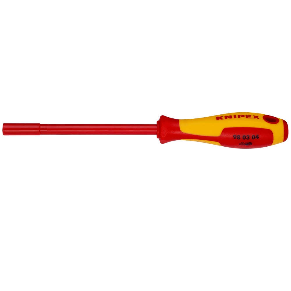 KNIPEX Steckschlüssel, mit Schraubendreher-Griff, Schlüsselweite: 4mm