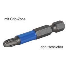 TORO-GRIP Bit PH1 1/4", Schrauben-Bit + Grip-Krall-Torsions-Zone, Abtrieb: PH1, Länge: 150mm