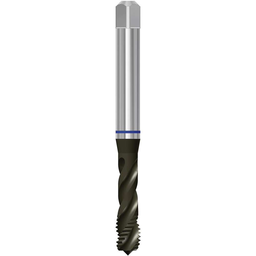 Maschinengewindebohrer HSS-Co5 PM TiCN, DIN371C für Sackloch,Blauring, Gewindegröße: M3